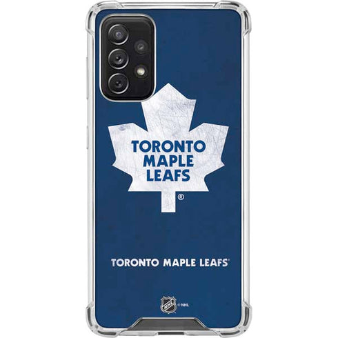 NHL Toronto Maple Leafs Distressed Galaxy A72 5G Clear Case